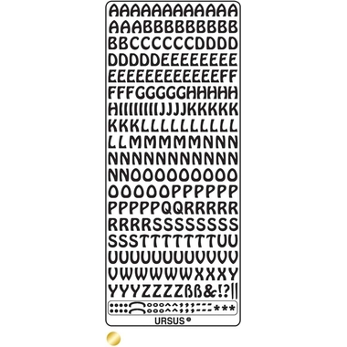 URSUS Kreativ Sticker 59100013 Buchstaben gold