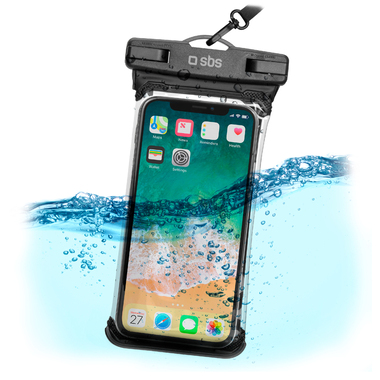 Schwarzes wasserdichtes Case mit Umhängeband