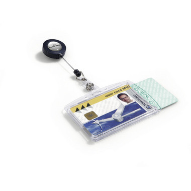 DURABLE Ausweishalter für 2 Ausweise 822419 mit Jojo, 54x85mm 10Stk.