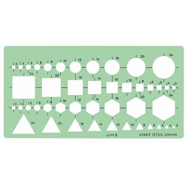 LINEX Kombinationsschablone 100414320 geometrische Grundfiguren