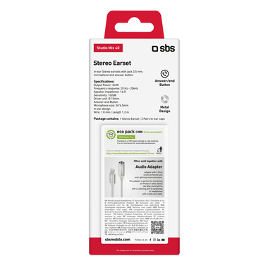 Kopfhörer mit Kabel, Stereo In-Ear Studio Mix 40 | SBS
