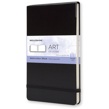 MOLESKINE Aquarell-Skizzenbuch A5 705625 blanko schwarz