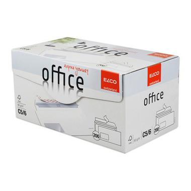 ELCO Enveloppe Office a/fenêt. C5/6 74534.12 80g, blanc 200 pcs.