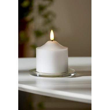 STAR TRADING LED Kerze Flamme 9.5cm 12.064-06 weiss