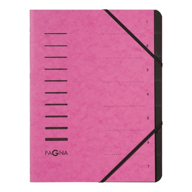 PAGNA Dossier archivio A4 40058-34 rosa scuro 7 comp.