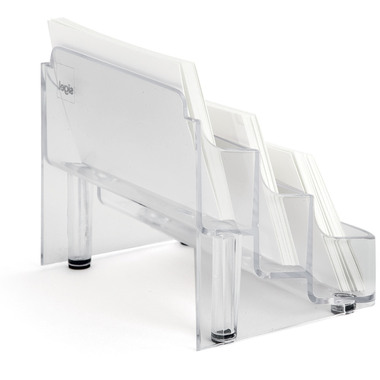 SIGEL Visitenkarten-Aufsteller VA130 transp.,f. 3x70 Karten 94x85mm