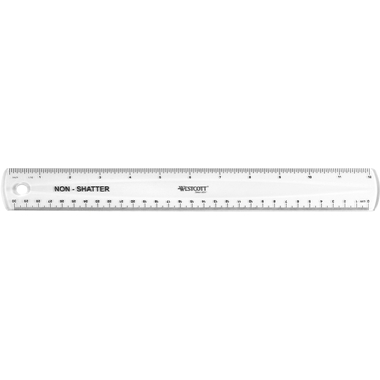 WESTCOTT Kunststofflineal 30cm E-10120 00 weiss
