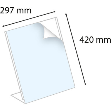 EXACOMPTA Supporto da tavolo A3 813058D trasparente alto/attraverso