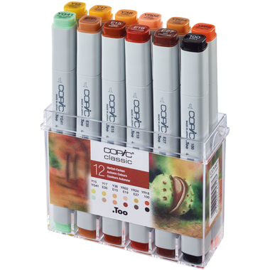 COPIC Marker Classic 20075708 autumn colours, 12 pz.