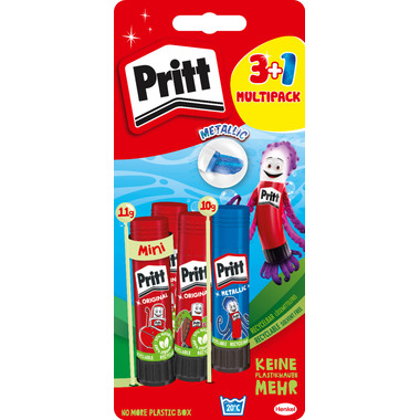 PRITT Klebstifte BTS 11/10g PBS4B 3x11 g + 1x10 g 3+ 1 Stück