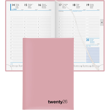 BIELLA Agenda Colorful 7 2026 809707400026U 1S/2P rosa ML 14.5x20.5cm