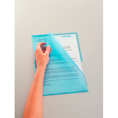 LEITZ Sichtmappen PP A4 40000035 blau, 0,13mm 100 Stück