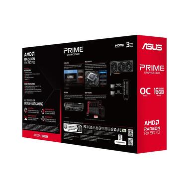 ASUS Graphics Card Prime Radeon RX 9070 OC Edition 16GB