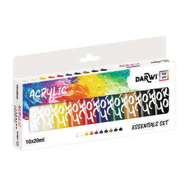 DARWI Peinture acrylique 20ml DF5150010K01C Kit 10 pièces