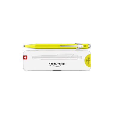 CARAN D'ACHE Kugelschreiber 849 Pop Line 849.970 gelb fluo, mit Metalletui
