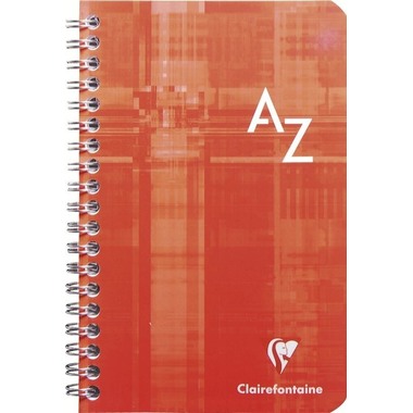 CLAIREFONTAINE Spiralheft mit Index 7,5x12cm 8589 5mm, A-Z, ass. 50 Blatt