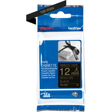 PTOUCH Nastro nero/oro TZE-R334 Sistemi Tze 12-36mm