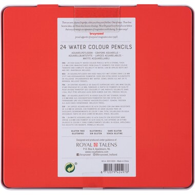 BRUYNZEEL Aquarellfarbstifte Expression 60313024 24 Farben Metalletui