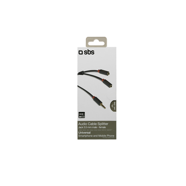 Cavo audio stereo Jack 3,5 mm con sdoppiatore per cellulari e smartphone | SBS