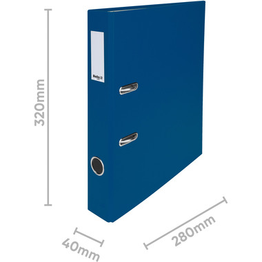 BIELLA Classeur Plasticolor 4cm 10740407U bleu foncé A4