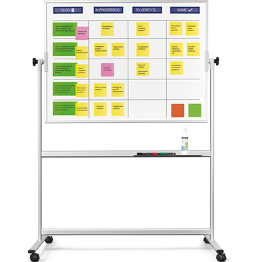 MAGNETOPLAN SCRUM Board 1200x900mm 1240499 Standard mobil acc. incl.