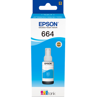 EPSON Flacone d'inchiostro 664 cyan T664240 EcoTank L355/L555 6500 pagine