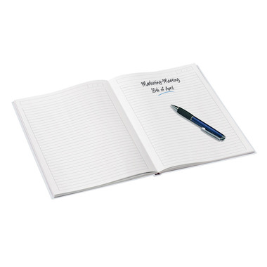 LEITZ Notizbuch WOW A4 46251001 liniert, 90g perl weiss