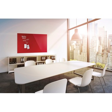 MAGNETOPLAN Design-Glasboard 2000x1000mm 13409006 rosso, magnetico