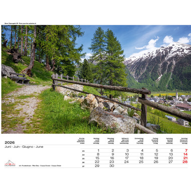CALENDARIA Bildkalender 2026 9783036205090 Swiss Places ML 40x31cm
