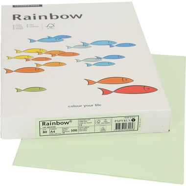 RAINBOW Papier hellgrün/72 A4 88042586 FSC, 80g 500 Blatt