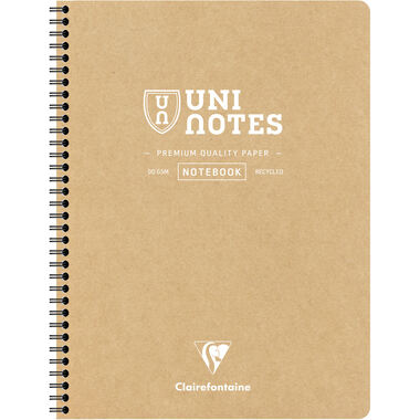 CLAIREFONTAINE Collegeblock Uni Notes A4+ 9853C marron, ligné 80 feuilles