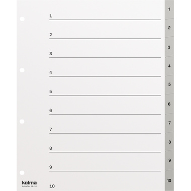 KOLMA Register KolmaFlex A4+ 18.410.03 grau 1-10