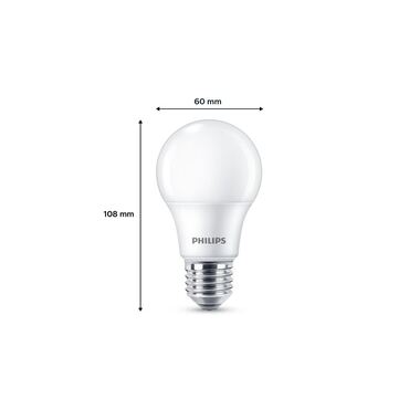 Philips Lamp LED 60W A60 E27 WW FR ND 3CT/6 EC Warm White (WW)