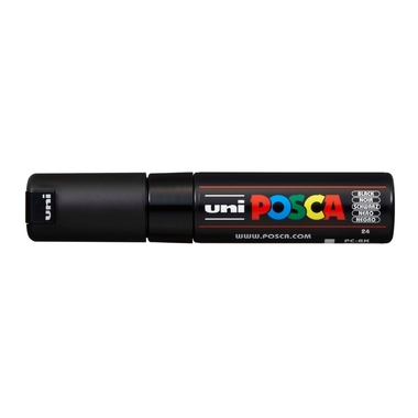 POSCA Marker 8mm PC-8K BLACK schwarz, Keilspitze