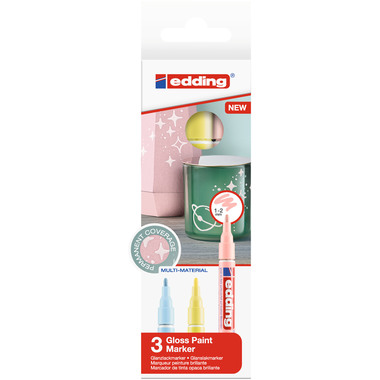 EDDING Paintmarker 751 1-2mm 751-E3-pas pastel 3 pezzi