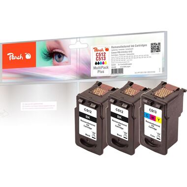 Peach Multipack Plus, compatible avec Canon PG-512, CL-513