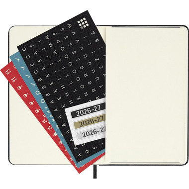 MOLESKINE Wochenkalender 26/27 DHB18WH2Y27 18M HC schwarz 9x14cm