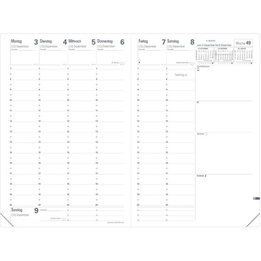 QUO-VADIS Agenda Impala Minister 2026 015091Q 1S/2P nero DE 16x24cm
