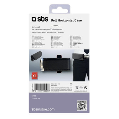 Universal belt buckle holder for smartphones measuring up to 5"