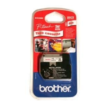 PTOUCH Nastro, non lam. rosso/bianco M-K232BZ per PT-65/75/85/110 8mx12mm