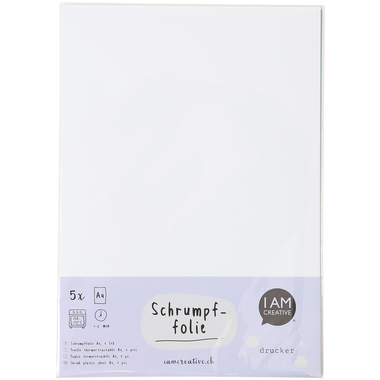 I AM CREATIVE Shrinkfolie A4 4010.5 Drucker, 5 Blatt