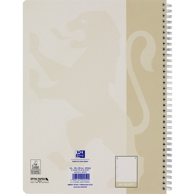 OXFORD Collegeblock TOUCH A4+ 400132395 dotted, light stone 80 Blatt