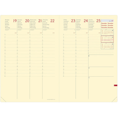 QUO-VADIS Agenda Silk Mini.Prest. 2026 286518Q 1S/2P bordeaux ML 16x24cm