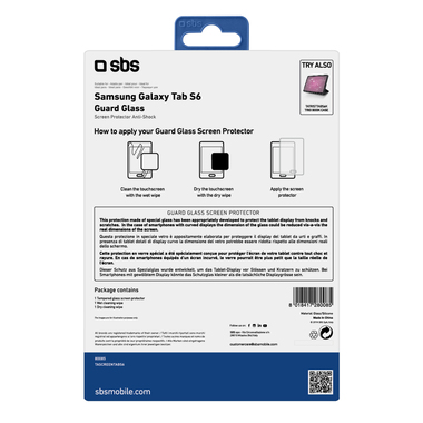 Glass screen protector for Samsung Galaxy Tab S6