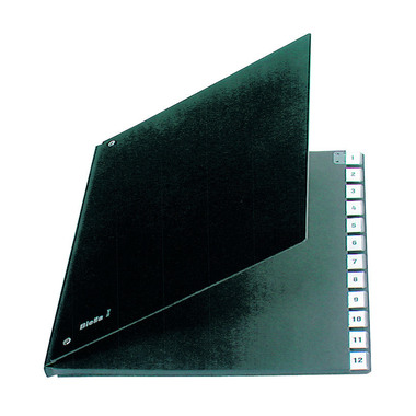 BIELLA Pultmappe A4 32341200U schwarz 1-12 / Jan-Dez