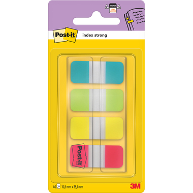 POST-IT Index Strong 16x38mm 676-ALYR 4 couleurs 4x10 pcs.