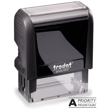TRODAT Tampon Prioritaire 4912APRIO noir 47x18mm