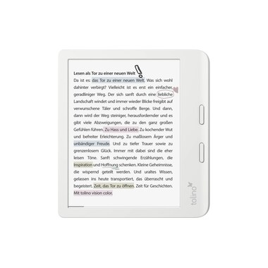 Tolino E-Book Reader Vision Color Bianco