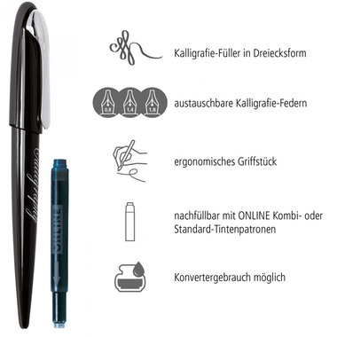 ONLINE Stylo plume Set Air 10010 Black