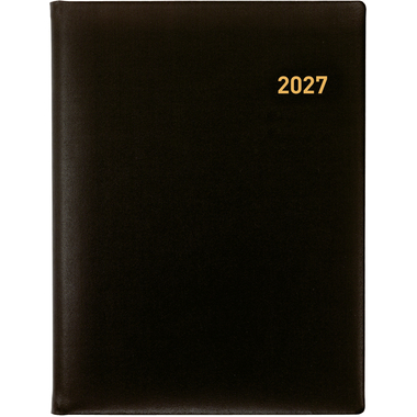 BIELLA Agenda Orario pelle 2027 809311020027U 1S/2P nero ML 17.8x23.5cm